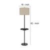 62 Inch Metal Floor Lamp Tray Dimmer 2 USB Ports Bronze By Casagear Home BM272223