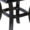 22 Inch Wynn Outdoor Patio Metal End Table Pattern Top Black By Casagear Home BM272250