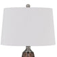 31 Inch Glass Table Lamp with Dimmer Geometric Base Brown By Casagear Home BM272317