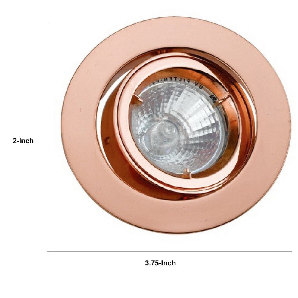 4 Inch 12V Round Ceiling Light with Metal Antique Copper By Casagear Home BM272353