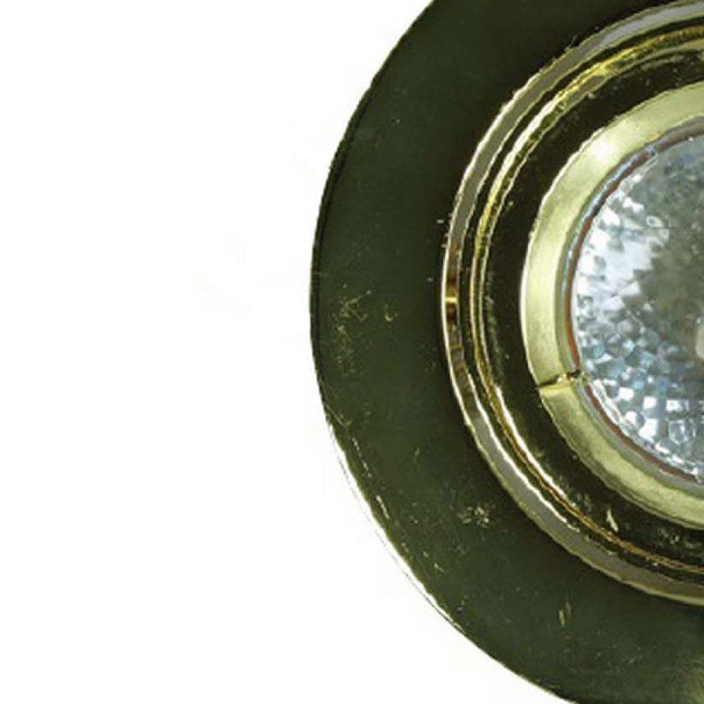 4 Inch 12V Round Ceiling Light with Metal Antique Brass By Casagear Home BM272354