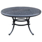 52 Inch Outdoor Round Metal Patio Dining Table, Dark Bronze By Casagear Home