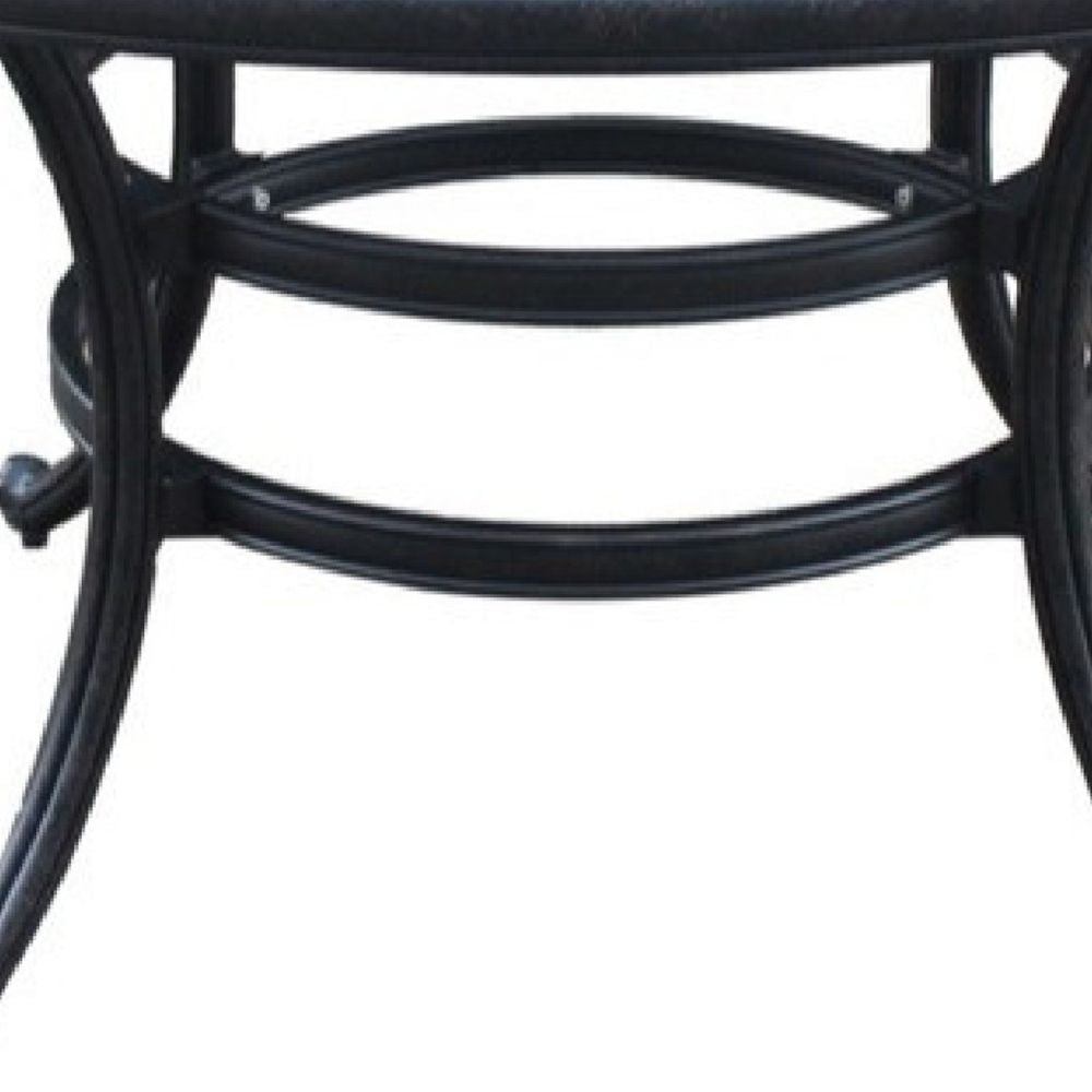 52 Inch Outdoor Round Metal Patio Dining Table Dark Bronze By Casagear Home BM272411