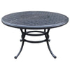 52 Inch Outdoor Round Metal Patio Dining Table, Dark Bronze By Casagear Home