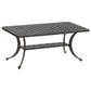 42 Inch Cast Metal Outdoor Patio Coffee Table, Dark Bronze By Casagear Home