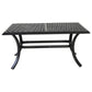 43 Inch Wynn Outdoor Metal Coffee Table Pattern Top Black By Casagear Home BM272517