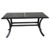 43 Inch Wynn Outdoor Metal Coffee Table Pattern Top Black By Casagear Home BM272517