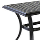 43 Inch Wynn Outdoor Metal Coffee Table Pattern Top Black By Casagear Home BM272517