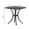 21 Inch Arbor Metal End Table with Curved Legs Gunmetal Gray By Casagear Home BM272969