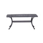 42 Inch Arbor Rectangular Outdoor Metal Coffee Table Gunmetal Gray By Casagear Home BM272970