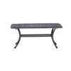 42 Inch Arbor Rectangular Outdoor Metal Coffee Table Gunmetal Gray By Casagear Home BM272970