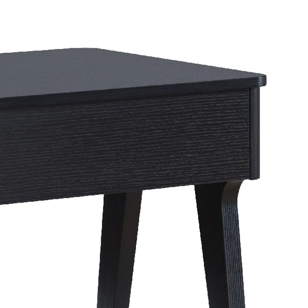 22 Inch Edward End Table with Lift Top and Bottom Shelf Black By Casagear Home BM273002