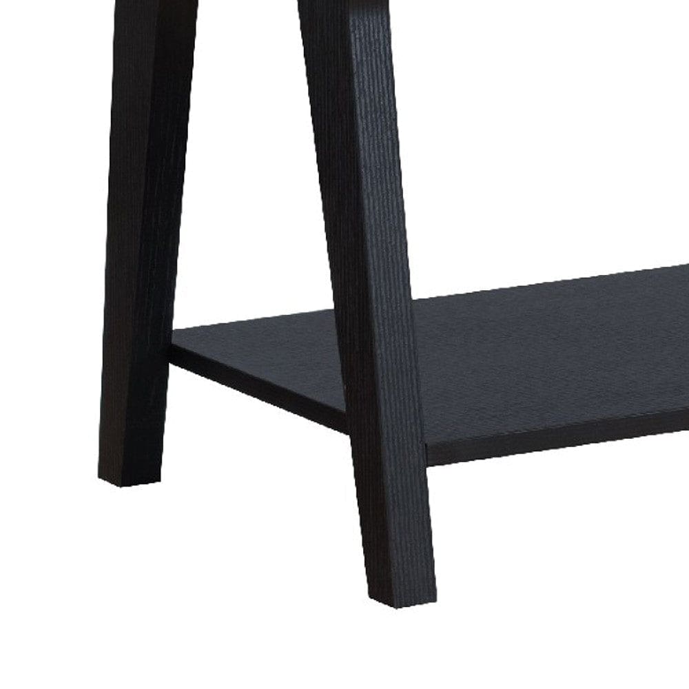 22 Inch Edward End Table with Lift Top and Bottom Shelf Black By Casagear Home BM273002