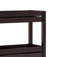 36 Inch Ethan 3 Tier Storage Cabinet with Raised Shelf Edges Dark Brown By Casagear Home BM273015