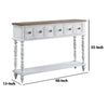 48 Inch 2 Drawer Console Table Turned Legs Distressed White By Casagear Home BM273237