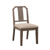 Yu 36 Inch Acacia Wood Dining Chair, Slat Back, Set of 2, Weathered Brown By Casagear Home