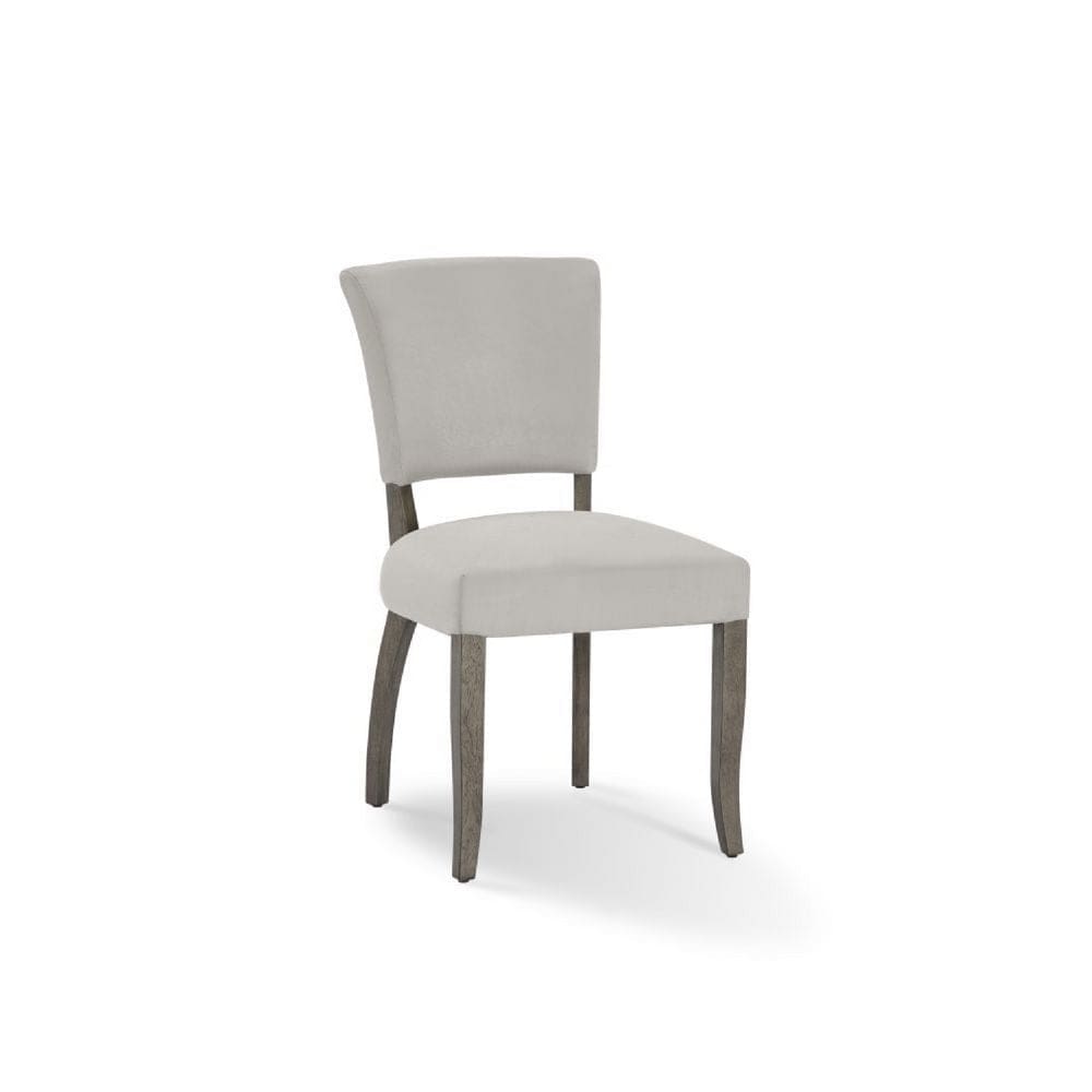 20 Inch Upholstered Solid Timber Flared Dining Chair, Set of 2, Light Gray By Casagear Home