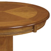 Ava 42 Inch Wood Pub Bar Table Sunburst Design Carved Pedestal Oak By Casagear Home BM274269