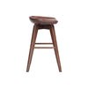 Esme 24 Inch Swivel Counter Stool Contour Seat Wood Tapered Legs Brown By Casagear Home BM274304