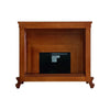 Ples 59 Inch Electric Fireplace Carved Scrolled Legs Walnut Brown By Casagear Home BM274620