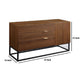 Lyla 47 Inch Wood Console Sideboard Table 3 Drawer Cabinet Brown By Casagear Home BM274657