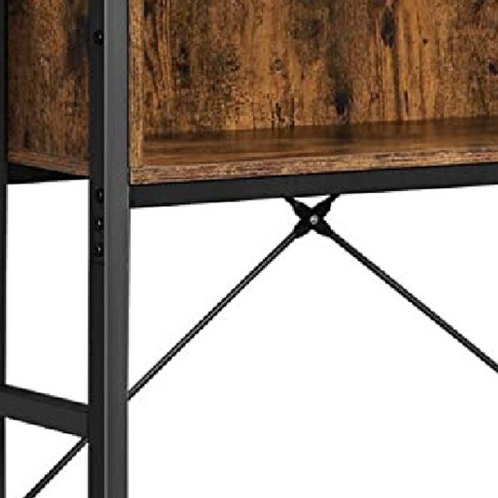 Grace 67 Inch Over-The-Toilet Bathroom Storage Cabinet Rack Brown Black By Casagear Home BM274774