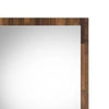 32 Inch Wall Mirror Rectangular Portrait Plank Wood Frame Walnut Brown By Casagear Home BM275052