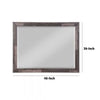 48 Inch Wood Mirror Landscape Beveled Rustic Brown By Casagear Home BM275064