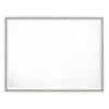 46 Inch Solid Wood Mirror, Shimmering Silver Accent, Landscape, White By Casagear Home