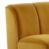 Theo 43 Inch Armless Accent Chair Velvet Curved Channel Tufting Yellow By Casagear Home BM275484