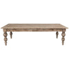 Ray 64 Inch Reclaimed Pine Wood Coffee Table Turned Baluster Legs Beige By Casagear Home BM275589