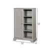 51 Inch Solid Wood Storage Closet 1 Cabinet 3 Compartments Gray By Casagear Home BM276344