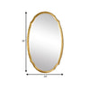 36 Inch Wood Wall Mirror Oval Shape Concave Surface Gold By Casagear Home BM276685