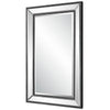 32 Inch Wood Wall Mirror Beveled Mirror Frame Silver By Casagear Home BM276697