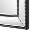 32 Inch Wood Wall Mirror Beveled Mirror Frame Silver By Casagear Home BM276697