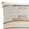 18 Inch Decorative Throw Pillow Cover Brown Textured Design White Fabric By Casagear Home BM276704