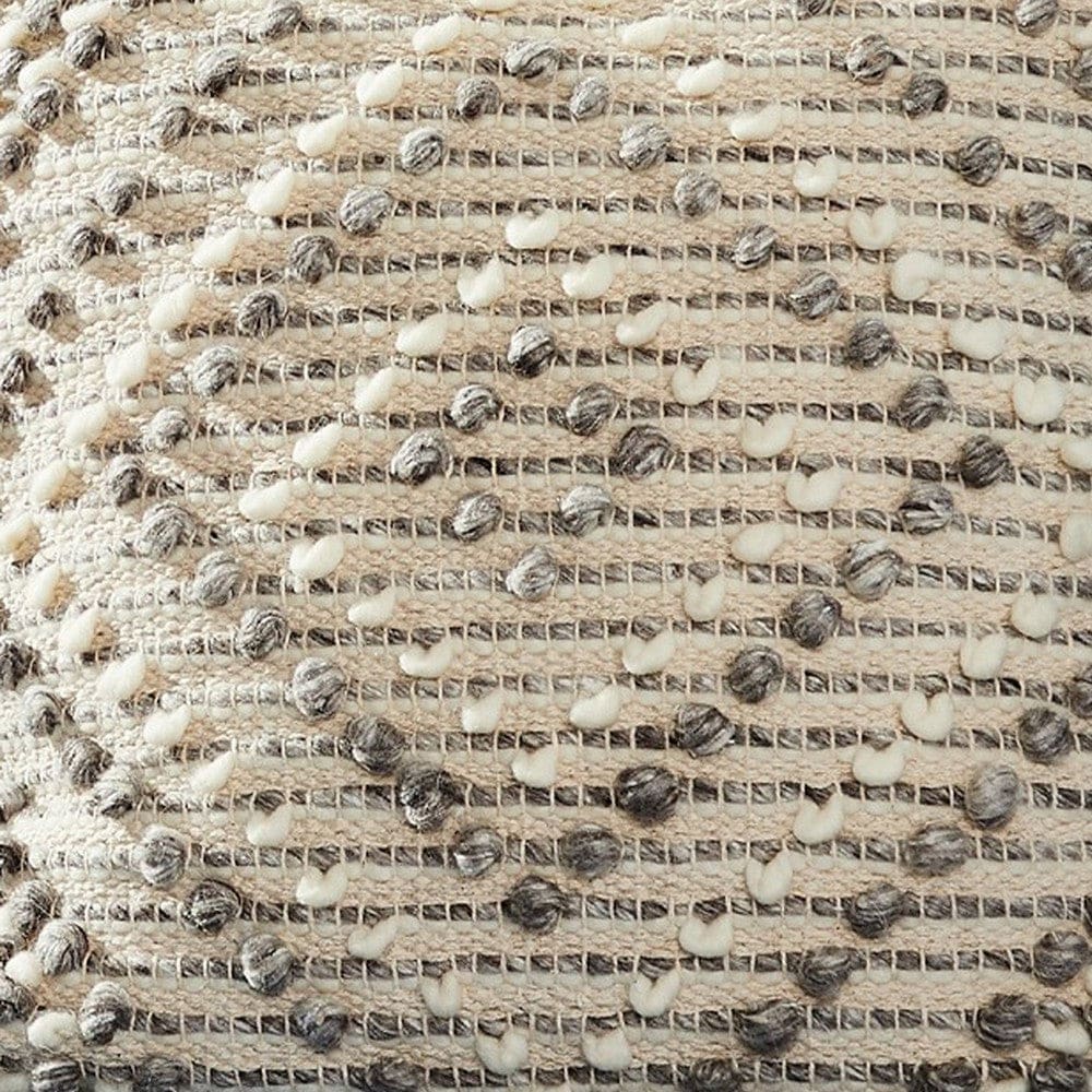 18 Inch Decorative Throw Pillow Cover Textured Diamonds Gray Beige By Casagear Home BM276712