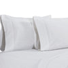 Matt 4 Piece California King Bed Sheet Set Organic Cotton Stripes White By Casagear Home BM276825