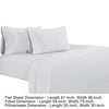 Matt 4 Piece Full Bed Sheet Set Soft Organic Cotton Stripes White By Casagear Home BM276826