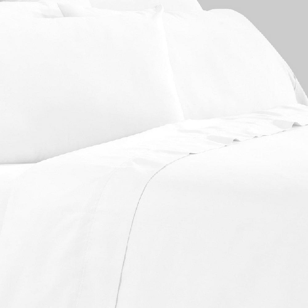 Minka 4 Piece Twin Bed Sheet Set Soft Antimicrobial Microfiber White By Casagear Home BM276840