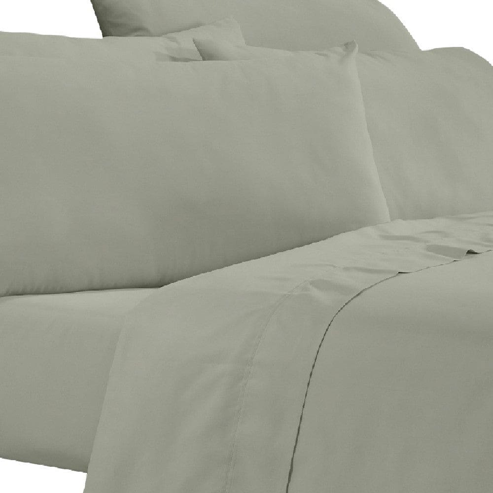 Minka 6 Piece King Bed Sheet Set Soft Antimicrobial Microfiber Green By Casagear Home BM276868