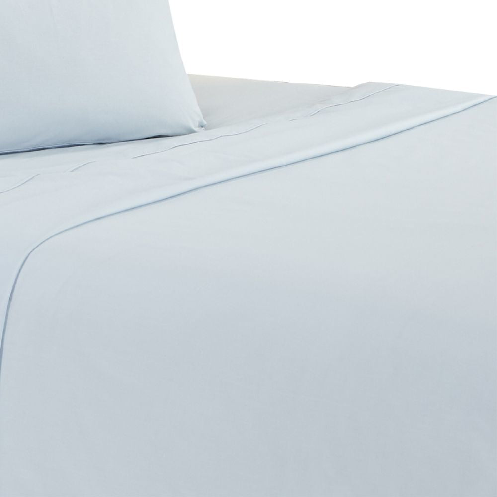 Matt 4 Piece California King Bed Sheet Set Soft Organic Cotton Light Blue By Casagear Home BM276880