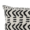 26 Inch Cotton Decorative Lumbar Throw Pillow Tribal Pattern Black White By Casagear Home BM276948