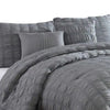 Alice 5 Piece Queen Comforter Set Textured The Urban Port Gray By Casagear Home BM277005