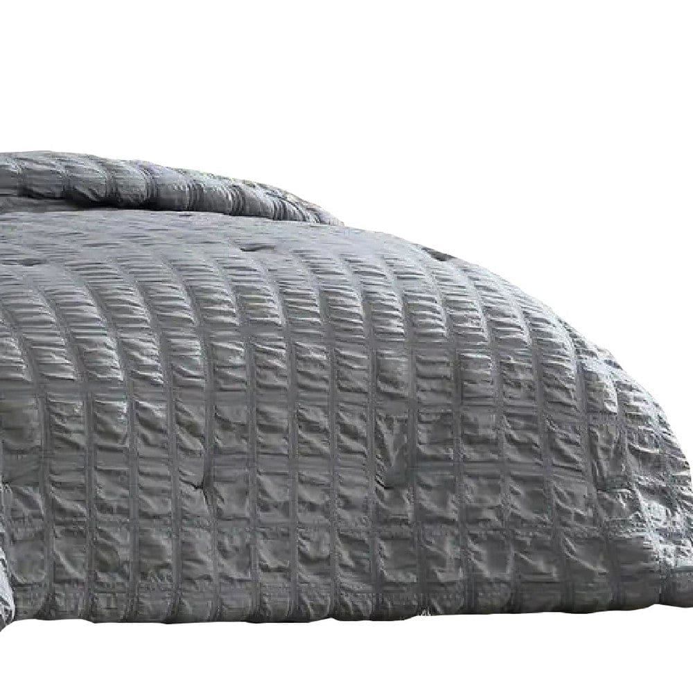 Alice 5 Piece Queen Comforter Set Textured The Urban Port Gray By Casagear Home BM277005