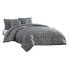 Alice 5 Piece Queen Comforter Set, Textured, Gray By Casagear Home