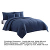 Alice 5 Piece Queen Comforter Set Textured The Urban Port Navy Blue By Casagear Home BM277009