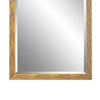 34 Inch Wood Rectangular Wall Mirror Bamboo Design Gold Gray By Casagear Home BM277019