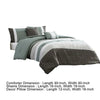 Owen 5 Piece Queen Comforter Set The Urban Port Striped White Green Gray By Casagear Home BM277106