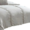 Tyler 8 Piece Puckered Queen Size Comforter Set The Urban Port Light Gray By Casagear Home BM277108